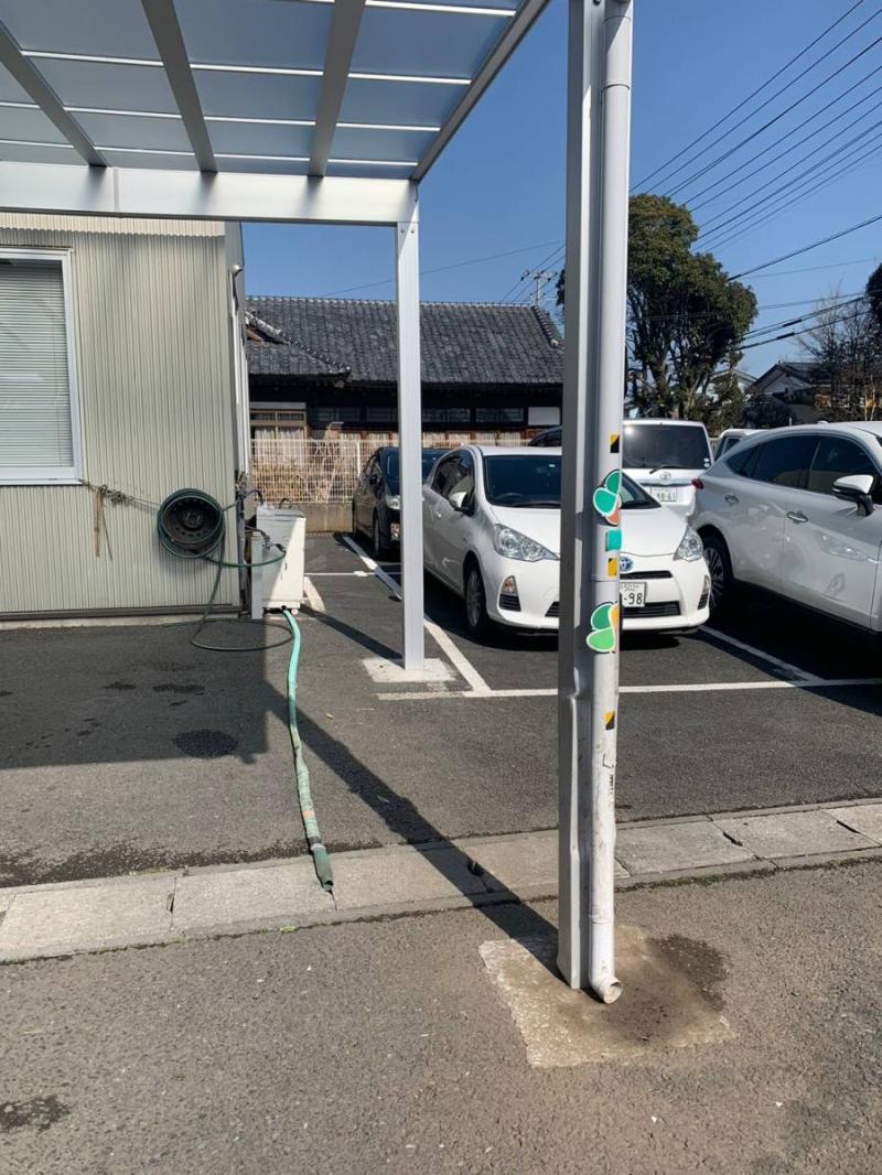 【那珂市】カーポートの柱　修理工事