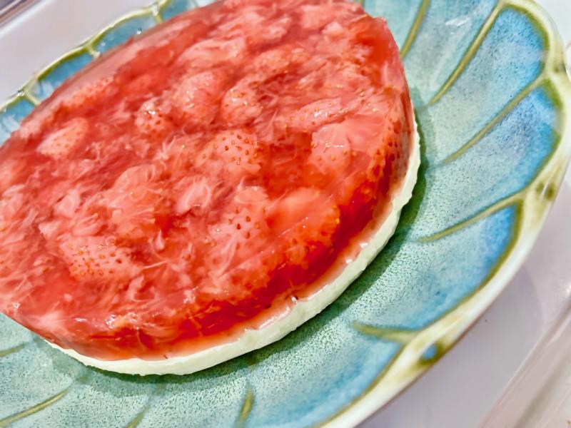 頂いた苺で