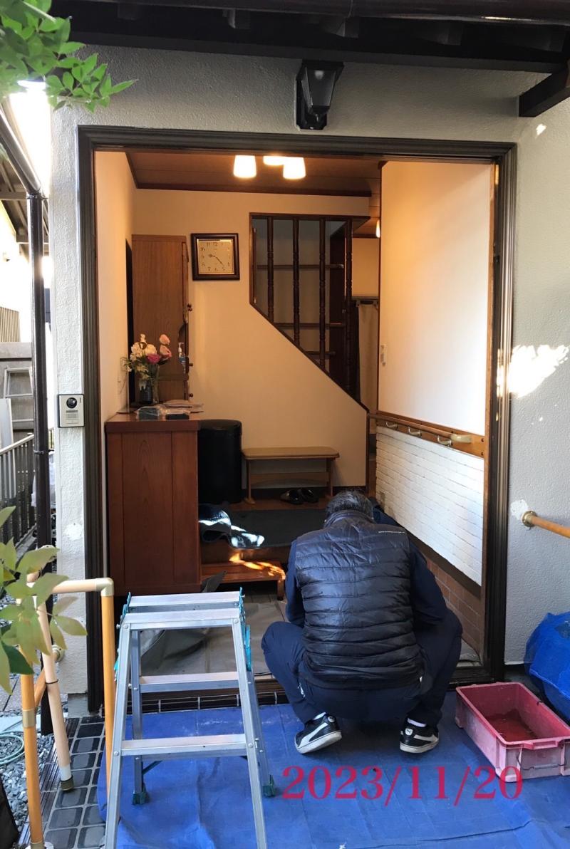 海老名市　玄関引戸のリシェント施工例