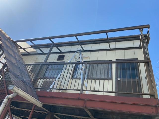 山梨県山梨市　ベランダ屋根材交換の施工例