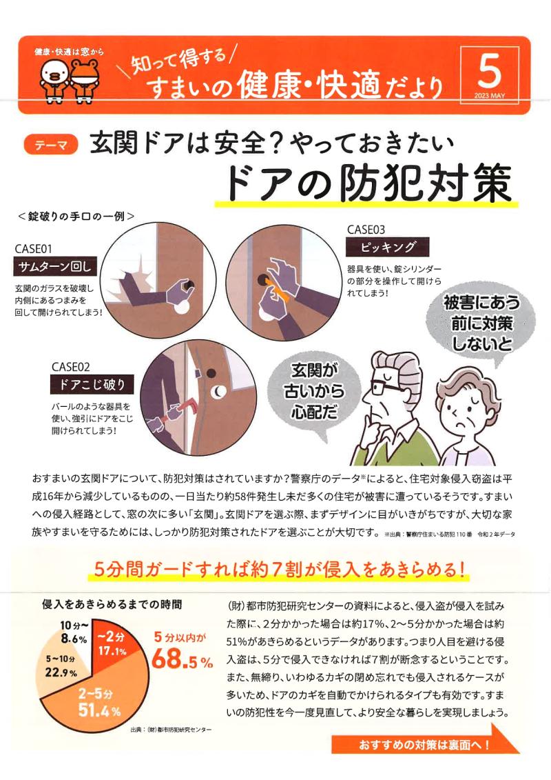 ◆知って得する　住まいの健康・快適だより　2023　ＭＡＹ◆