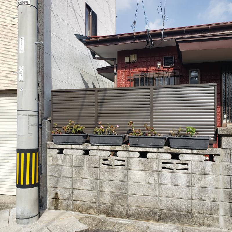 延岡市　Ｓ様邸　目隠しフェンス