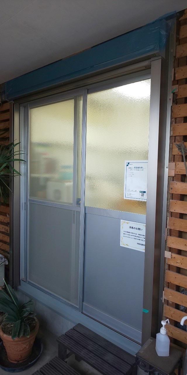 横浜市内シャッター取付施工