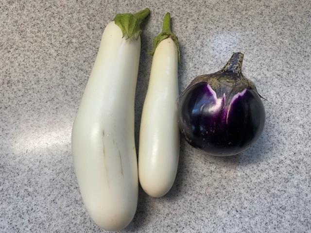 頂き物の白ナス