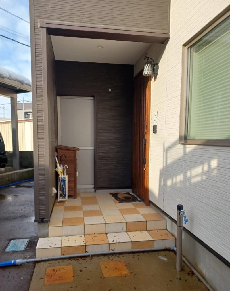 風除室の施工のご紹介。