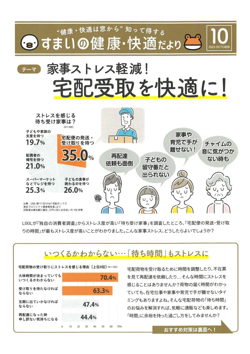 ☆すまいの健康・快適だより１０月号☆