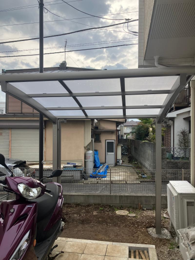 ミネトーヨー住器の【動画有】八王子市　サイクルポート取付工事の施工事例詳細写真2
