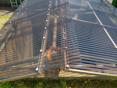 ミネトーヨー住器の【八王子市】私立大学の野球場に撒く砂置き場の屋根修繕工事の施工事例詳細写真4
