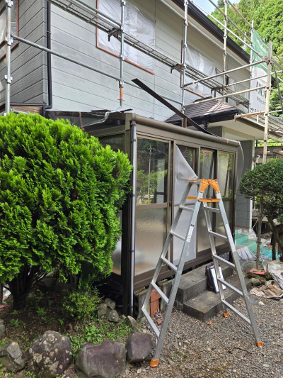 【サンルーム屋根パネル交換】打ち合わせ、現調 ミネトーヨー住器のブログ 写真2