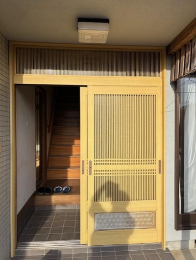 【玄関引戸カバー工事】打ち合わせ、現調 ミネトーヨー住器のブログ 写真1