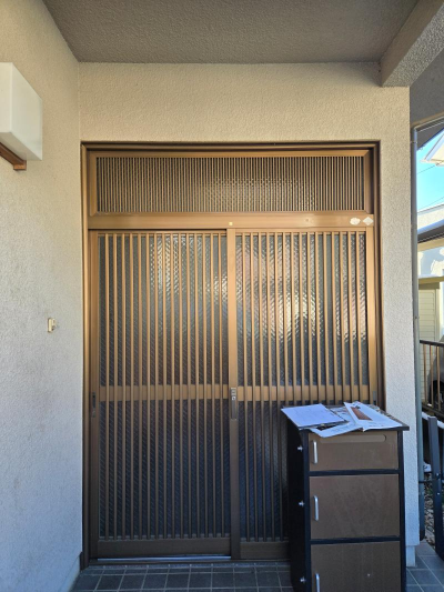 【玄関引戸カバー工事ご紹介】 ミネトーヨー住器のブログ 写真1