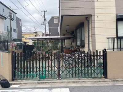 【伸縮門扉】交換工事　現調、打ち合わせ ミネトーヨー住器のブログ 写真1