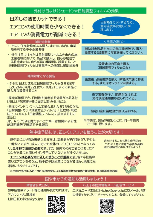 【八王子市暑さ対策事業補助金】 ミネトーヨー住器のイベントキャンペーン 写真2