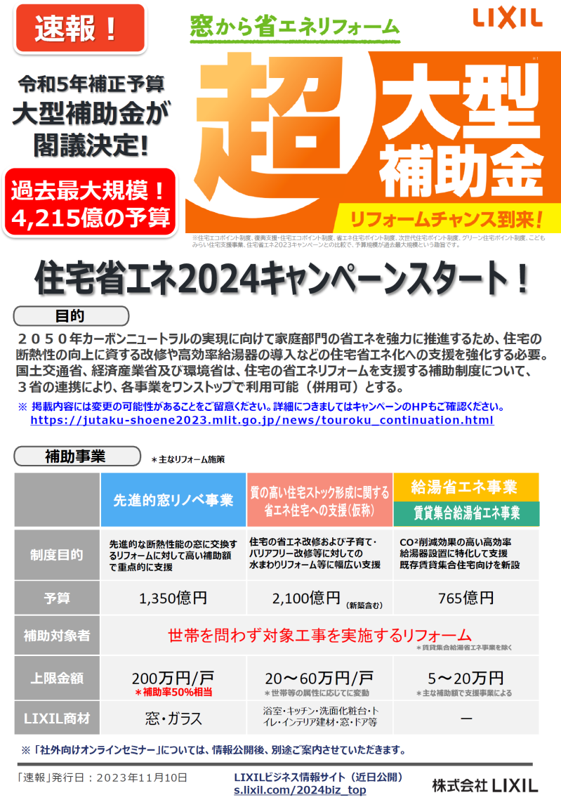 超大型補助金が閣議決定！！！